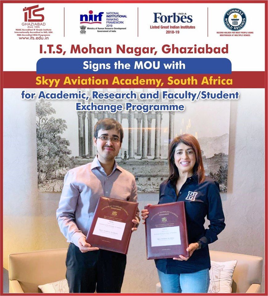 I.T.S - The Education Group signs MoU with Skyy Aviation Academy, South Africa for Cross-functional Academic Collaborations, Research and Faculty & Student Exchange Programs