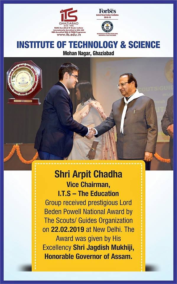 Lord Beden Powell Award by the Scouts /Guides Organization